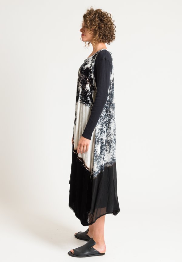 Gilda Midani Layered Mix Dress in Black Dust	