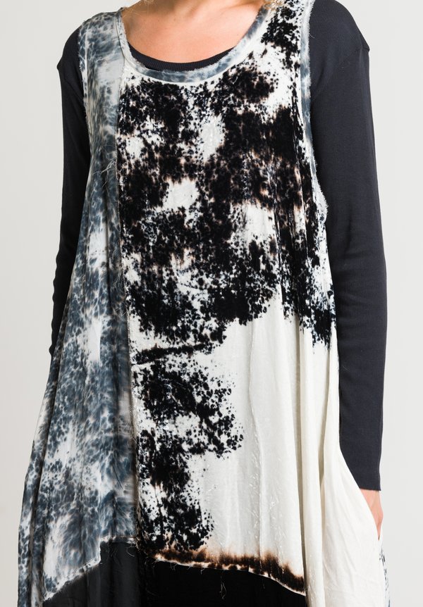 Gilda Midani Layered Mix Dress in Black Dust	