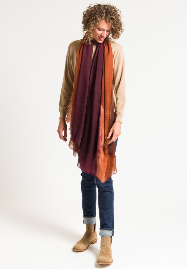 Alonpi Hower Scarf in Rust/ Brown	