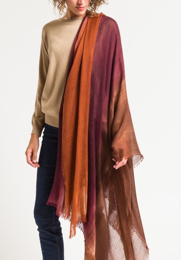 Alonpi Hower Scarf in Rust/ Brown	