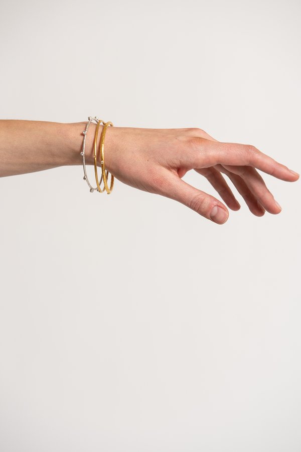 Lika Behar 24K Hammered Gold Diamond Bracelet