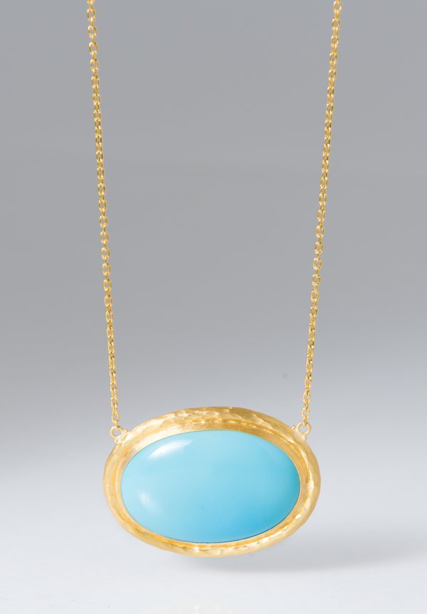 Lika Behar Sleeping Beauty Turquoise Pendant Necklace