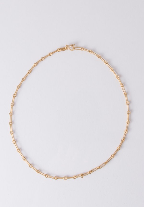 Denise Betesh 22k, 18" Handmade Long Link Necklace