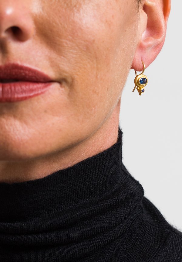 Denise Betesh Double Sapphire Earrings	