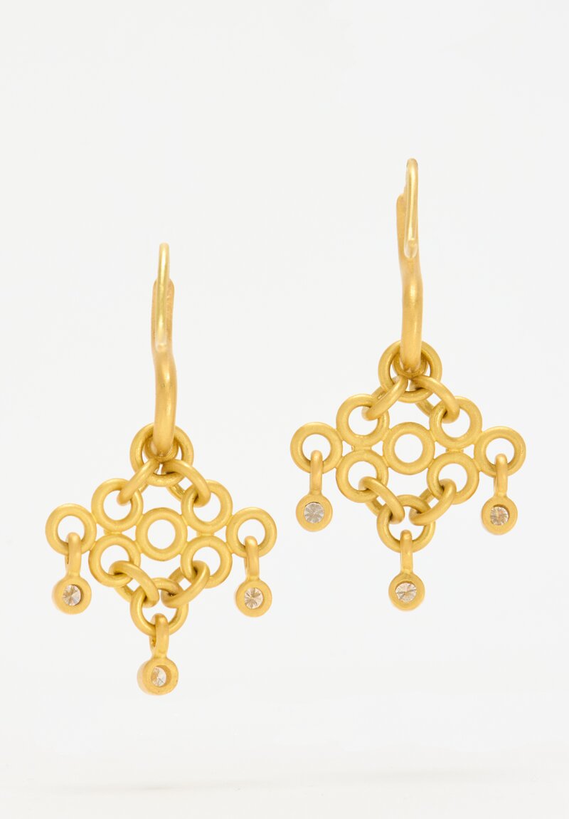 Denise Betesh 22K Gold, Short Diamond Chandelier Earrings | Santa Fe ...