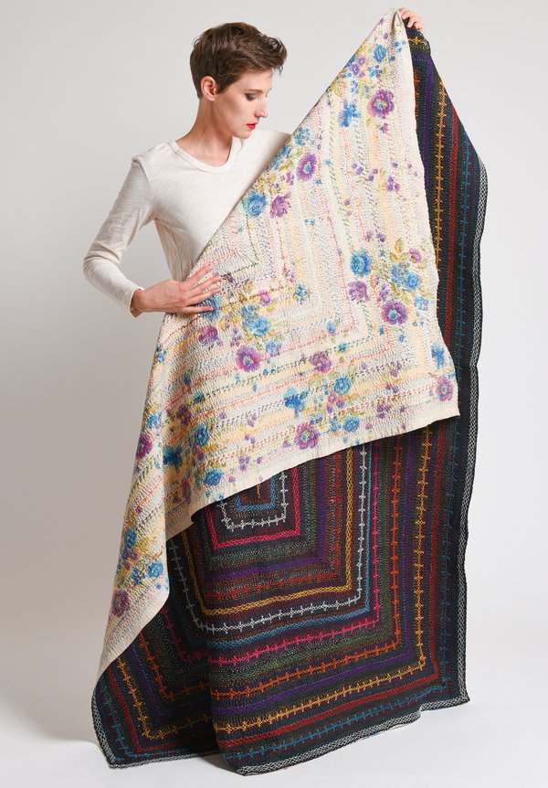 Traditional Sindh Stitched Kantha Throw	