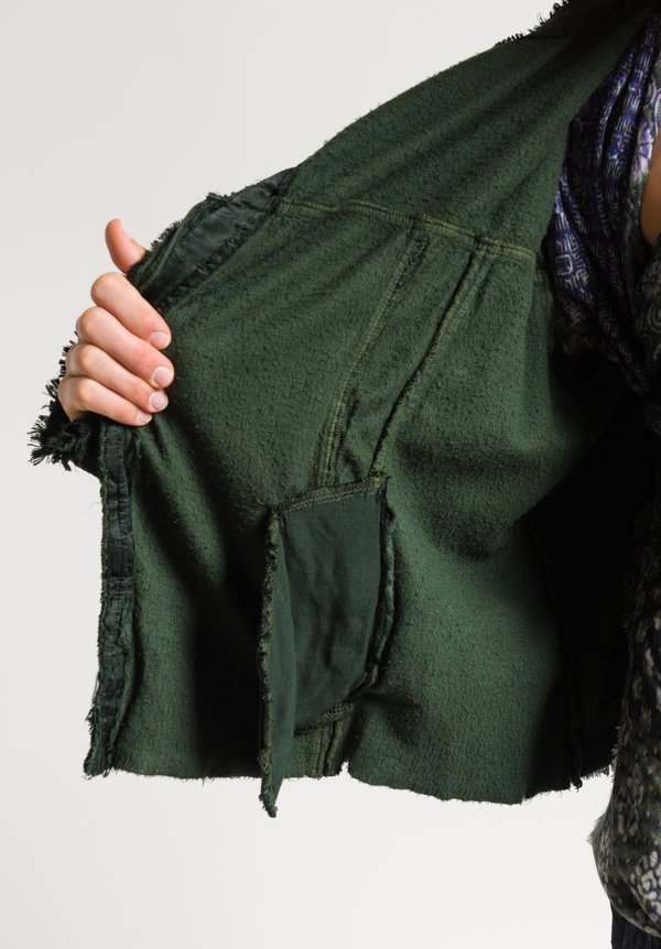 Jaga Cropped Jacket in Forest Green	