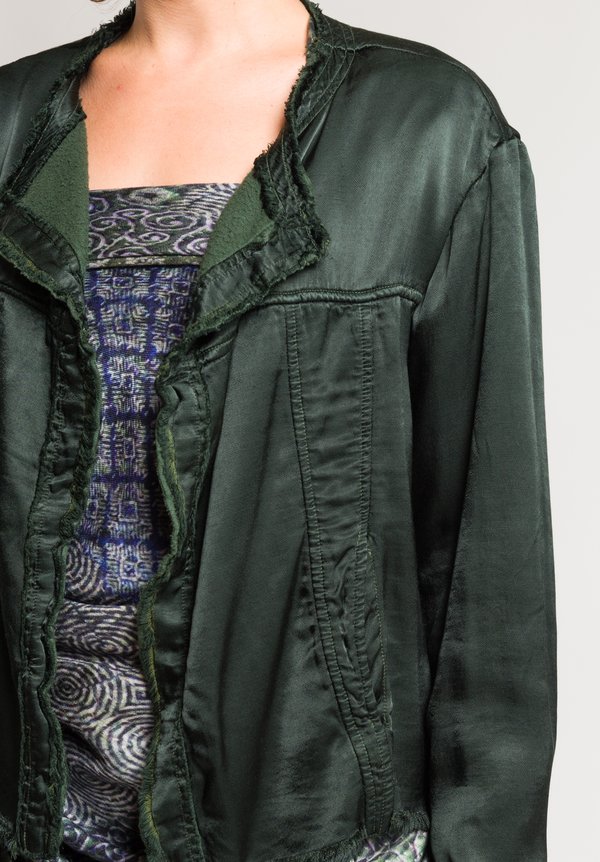 Jaga Cropped Jacket in Forest Green	