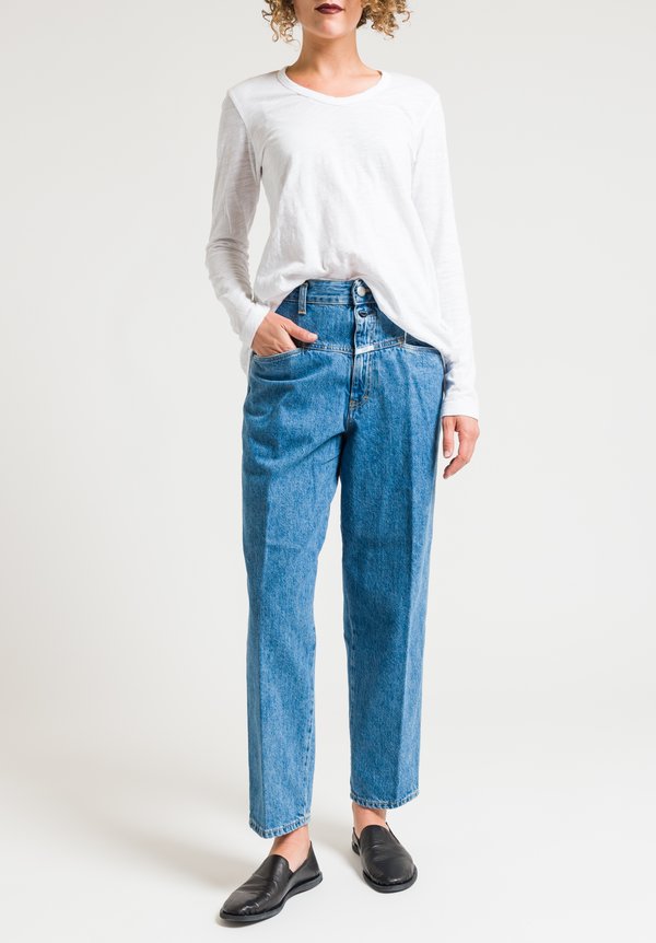 Closed Worker '85 High-Rise Jeans in Bright Blue	