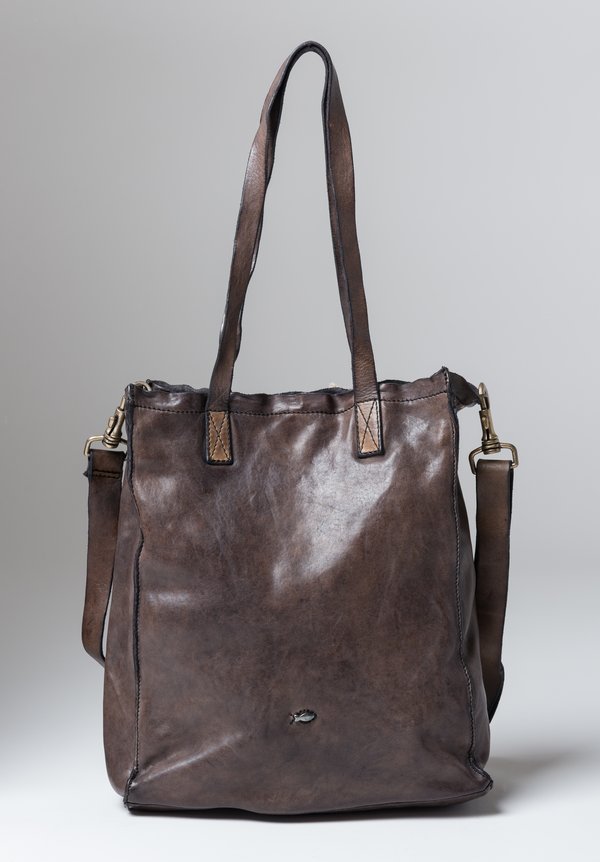 Campomaggi Leather Shopping Tote in Grey | Santa Fe Dry Goods ...