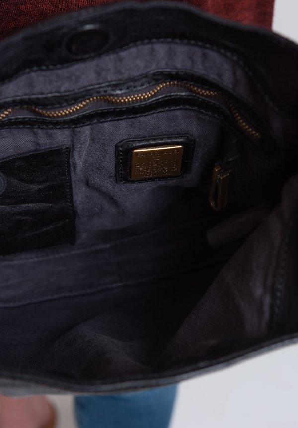 Campomaggi Large Laser Cut Detail Loop Bag in Black	