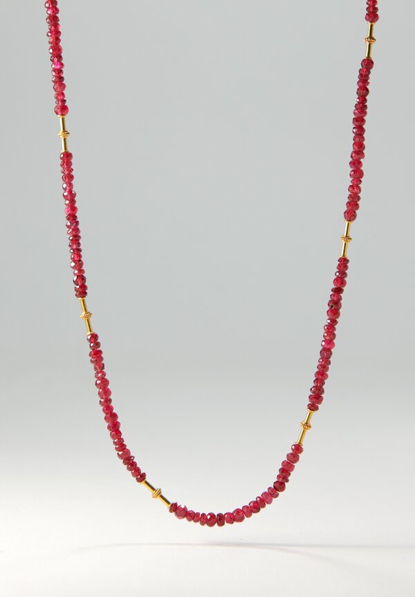 Greig Porter 18K, Short Spinel Ruby Necklace	