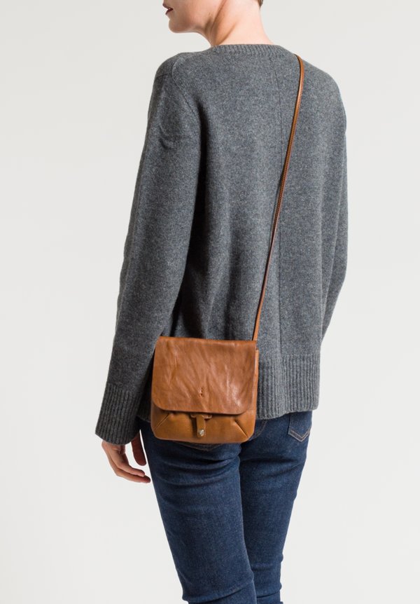 Massimo Palomba Lucy Tibet Cross Body Bag in Cognac	