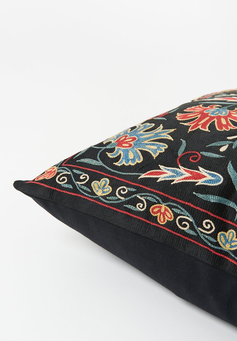 Silk Cross Stitch Suzani Pillow	