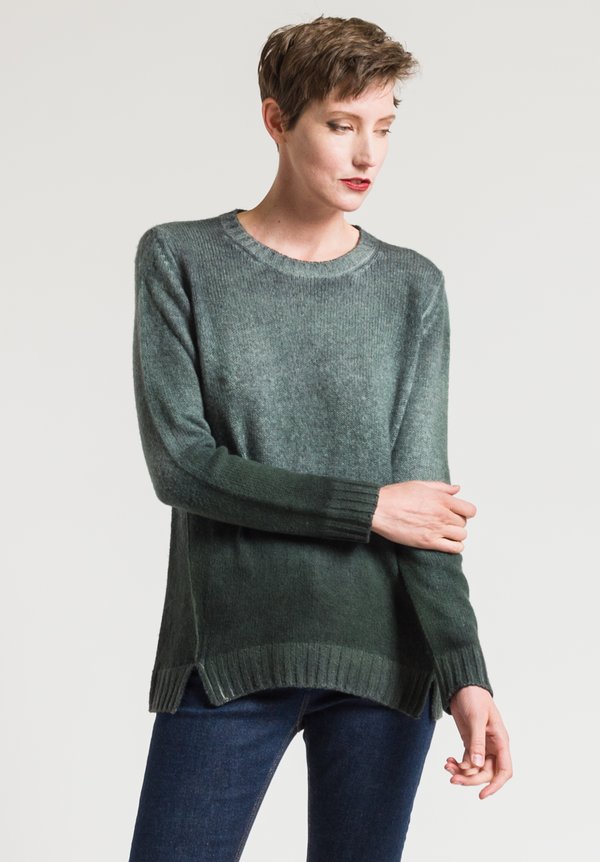 Avant Toi Ombre Dyed Sweater in Grey/ Black	