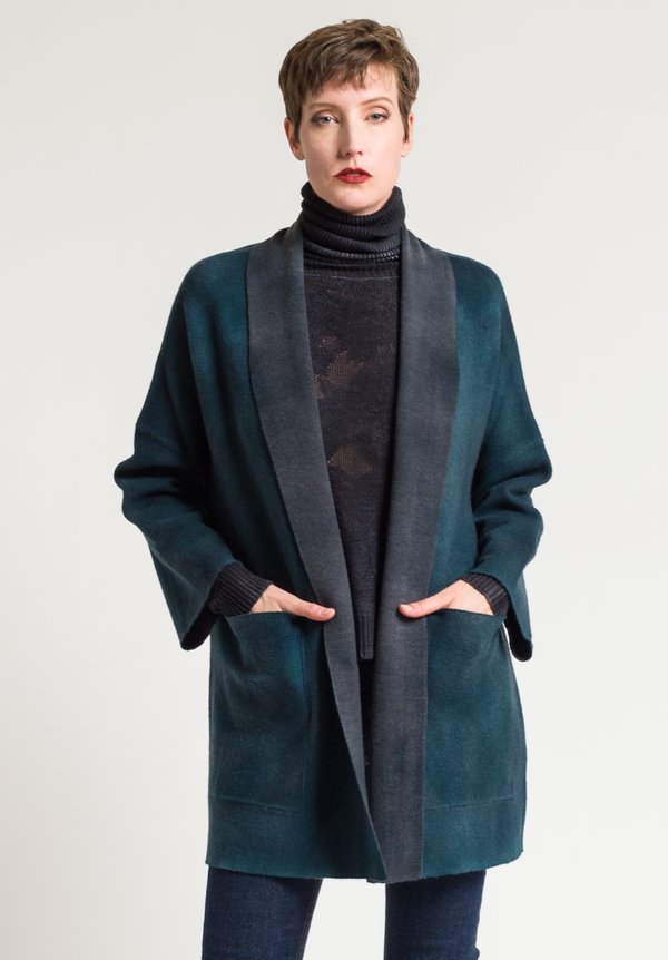 Avant Toi Oversized Square Duster in Turchese	