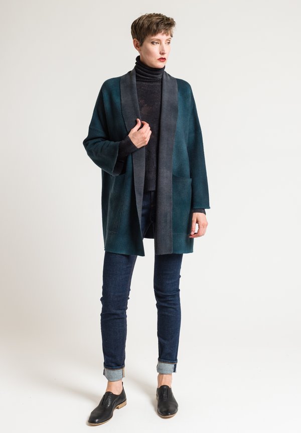 Avant Toi Oversized Square Duster in Turchese	