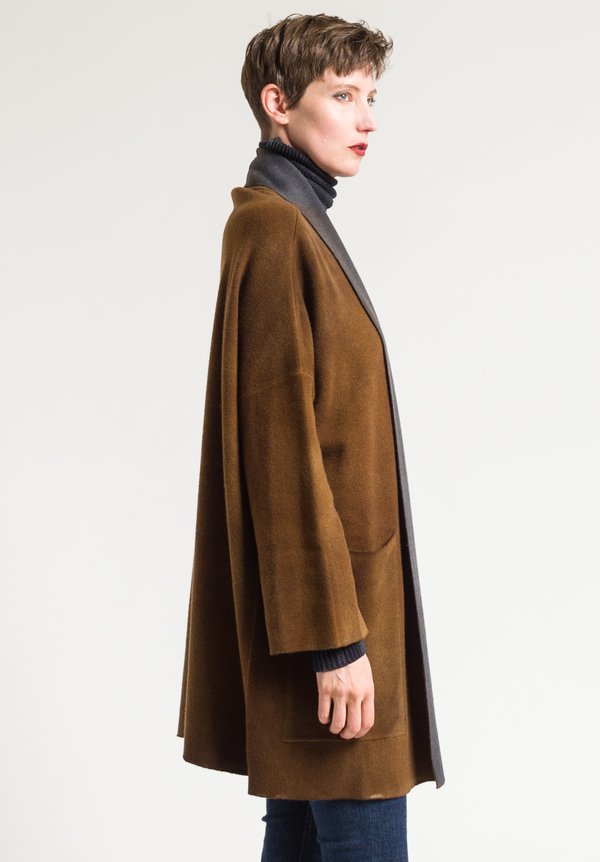 Avant Toi Oversized Square Duster in Suede	