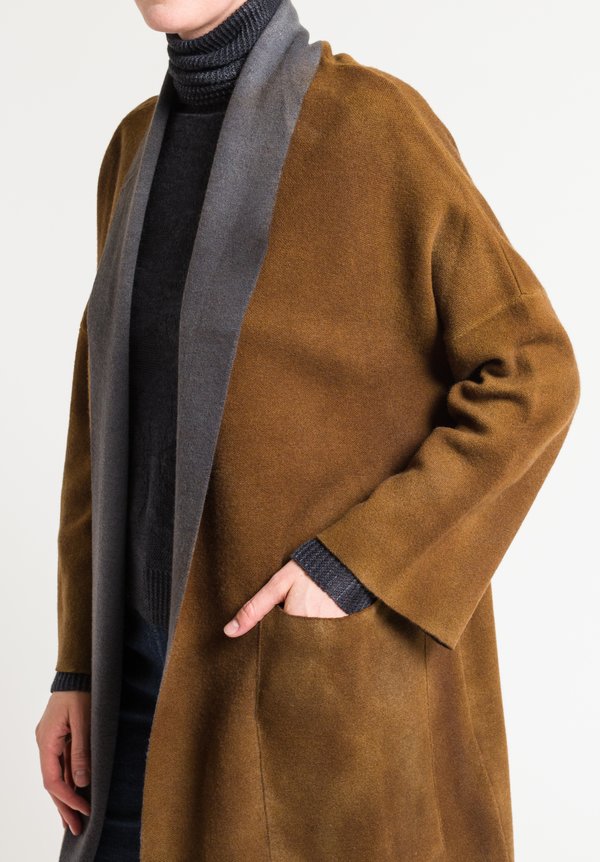 Avant Toi Oversized Square Duster in Suede	