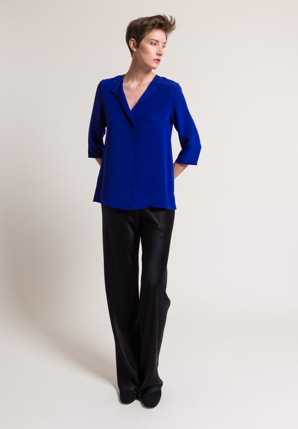 Peter Cohen 3/4 Sleeve Blouse in Sapphire	