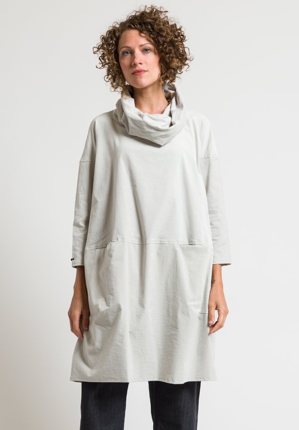 Album di Famiglia Cowl Neck Tunic Dress in Rice	