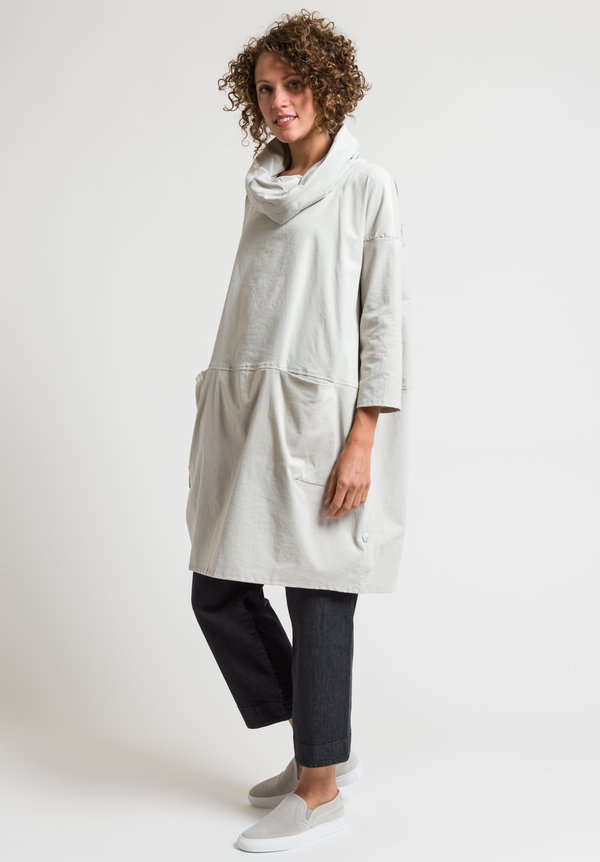 Album di Famiglia Cowl Neck Tunic Dress in Rice	