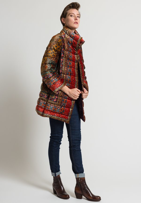 Etro Nouveau Down Coat in Red	