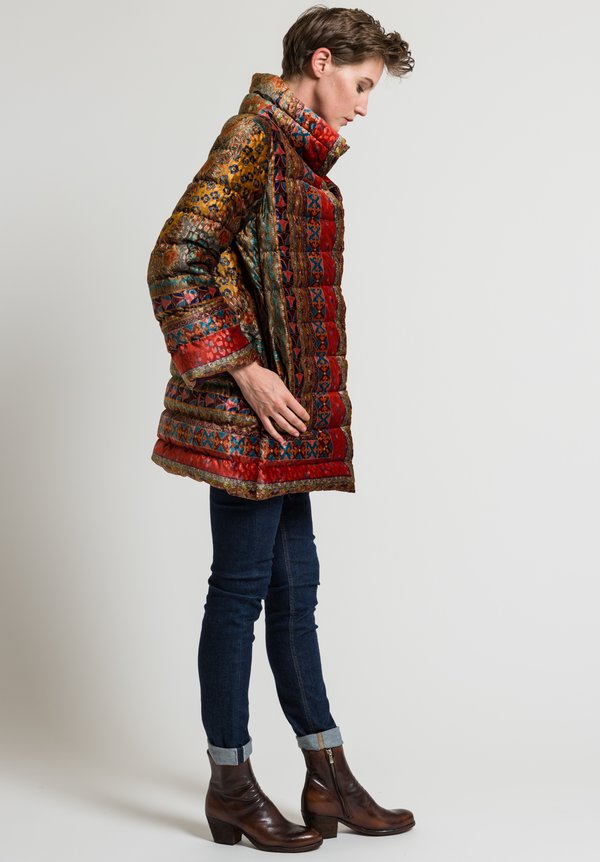 Etro Nouveau Down Coat in Red	