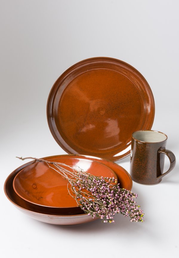 James & Tilla Waters Handmade Persimmon Stoneware Plate