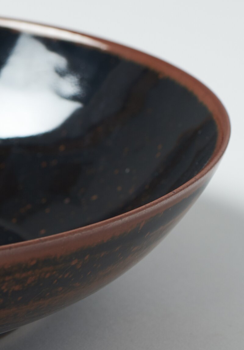 James & Tilla Waters Large Handmade Tenmoku Stoneware Bowl	