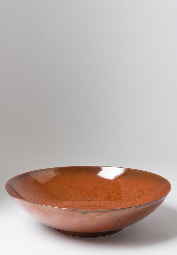 James & Tilla Waters Handmade Persimmon Stoneware Serving Bowl	