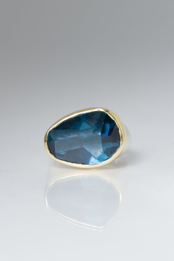 Margoni Sterling London Blue Topaz Ring