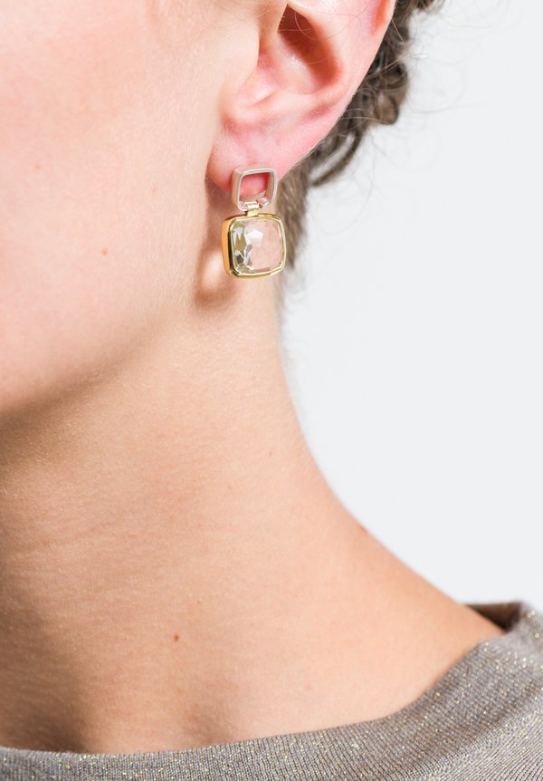 Margoni Sterling Rock Crystal Earrings	
