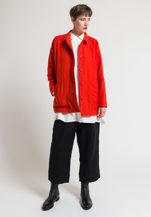 Antonelli virgin wool shirt jacket - Orange