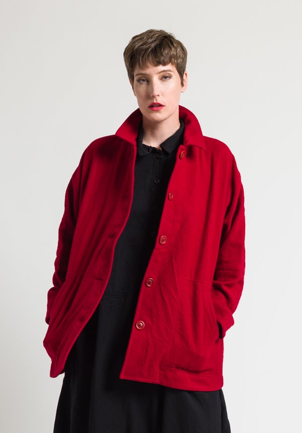 Casey Casey Virgin Wool Higa Jacket in Red | Santa Fe Dry Goods