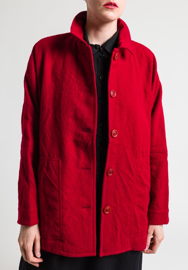 Casey Casey Virgin Wool Higa Jacket in Red