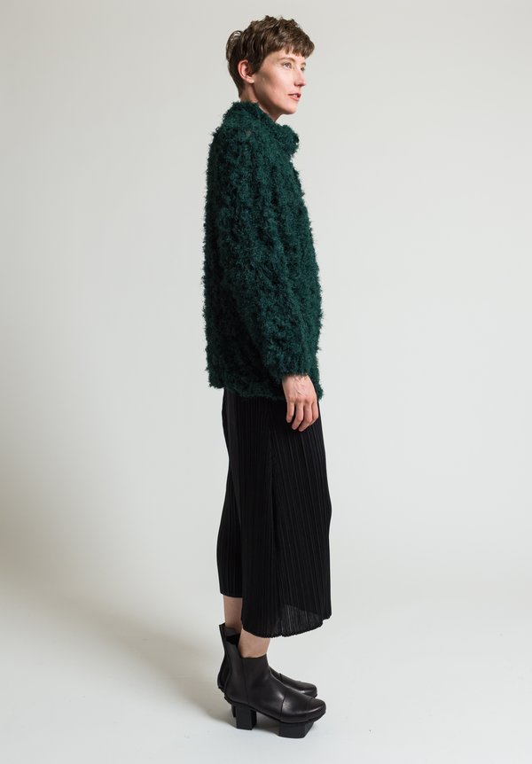 Issey Miyake Shaggy Crush Jacket in Forest