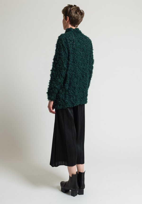 Issey Miyake Shaggy Crush Jacket in Forest