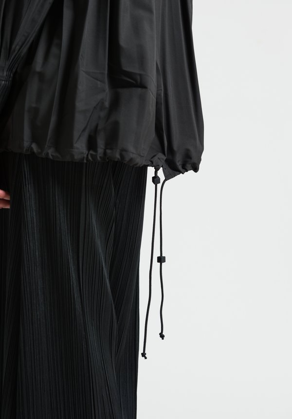 Issey Miyake Pleats Please Button Down Jaunty Jacket in Black