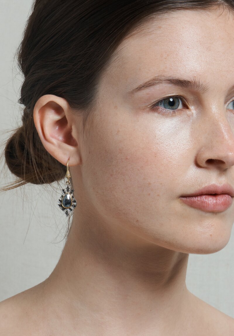Annie Fensterstock Diamond Zebra Earrings	