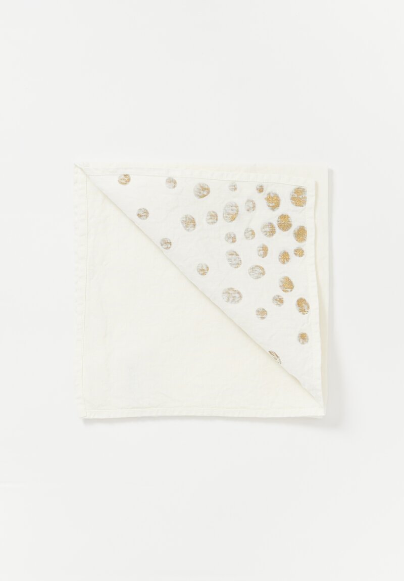 Bertozzi Handmade Linen Napkin with Gold Dots