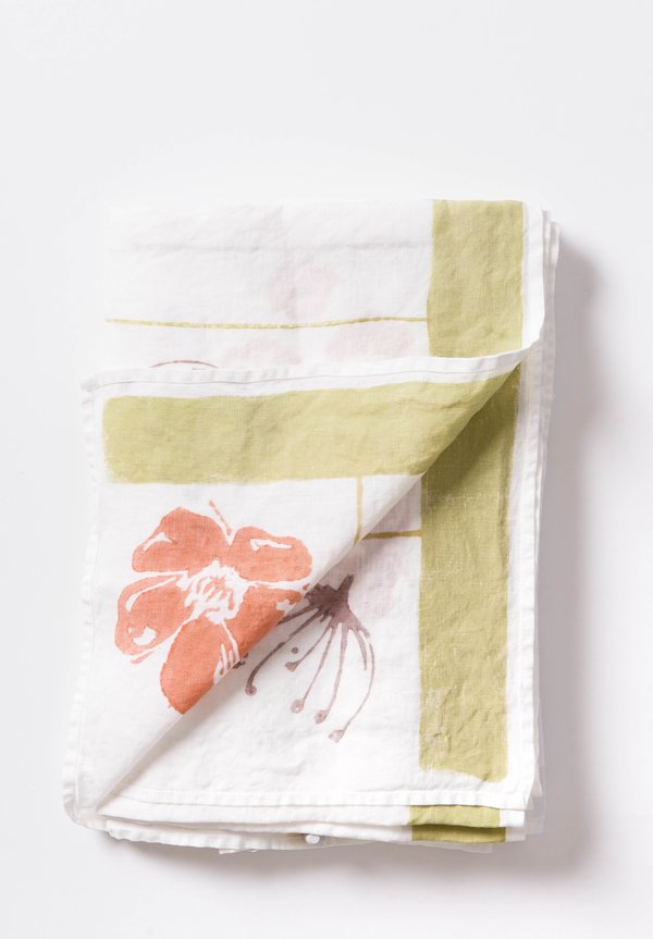 Bertozzi Handmade Linen Tablecloth with Wildflowers	