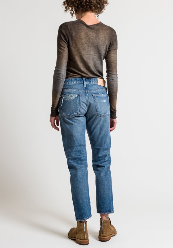 Moussy MV Vienna Tapered Leg Jeans in Blue	