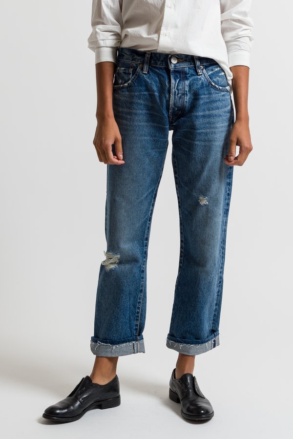Moussy MV Celina Cropped Jeans in Dark Blue | Santa Fe Dry Goods ...