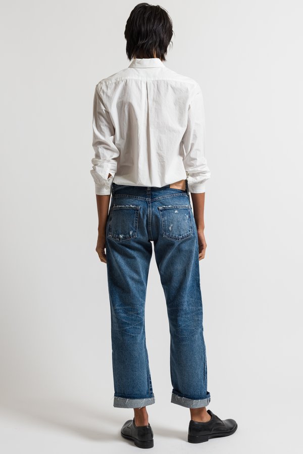 Moussy MV Celina Cropped Jeans in Dark Blue