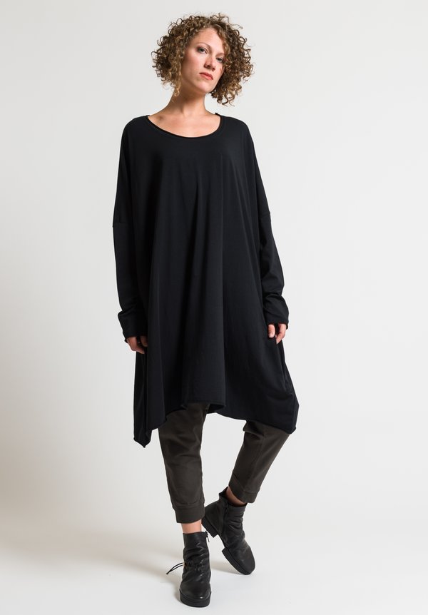 Rundholz Black Label Raw Edge Tunic in Black | Santa Fe Dry Goods ...