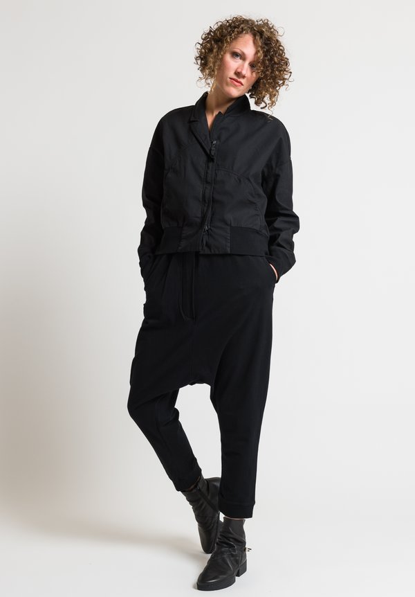 Rundholz Black Label Relaxed Drop Crotch Pants in Black	