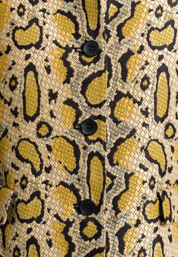 Etro Leopard Snake Jacket in Yellow	