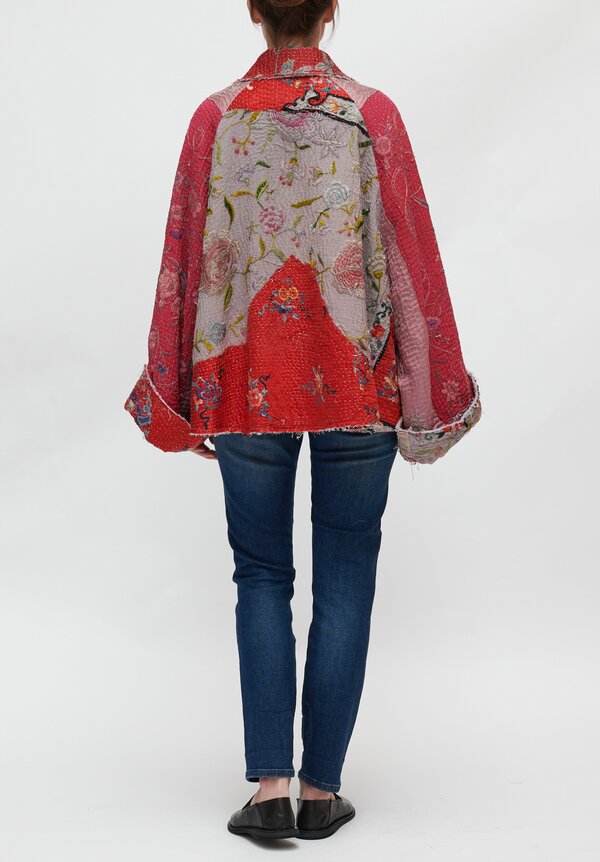By Walid Judy Chinese Panel Judy Coat in Red	