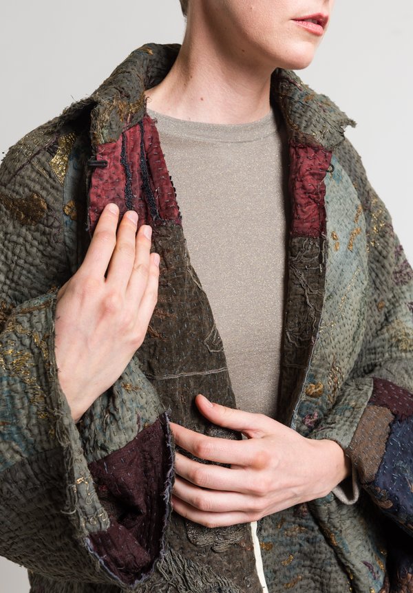 By Walid Judy Chinese Panel Jacket in Grey	